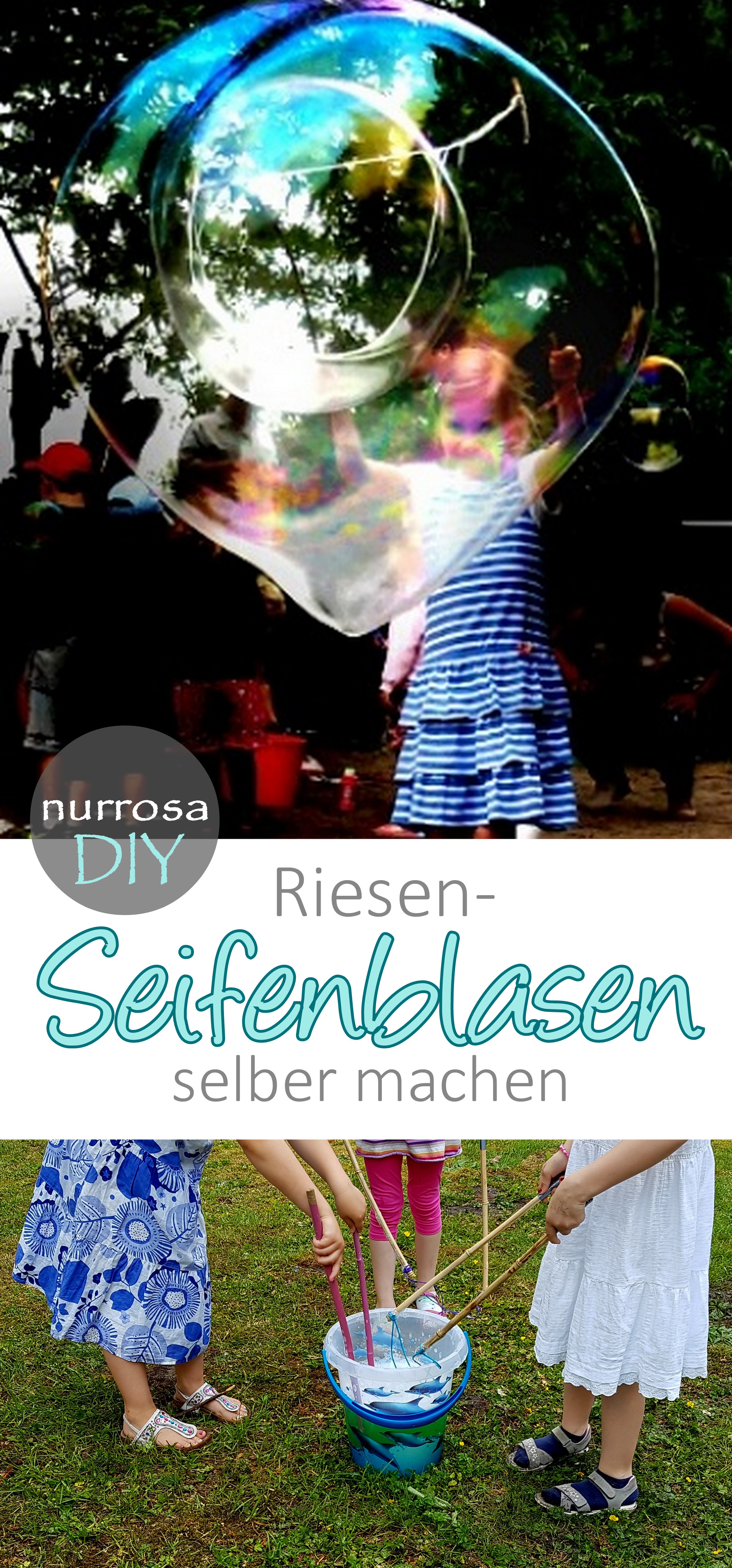 Große Seifenblasen selber machen Anleitung