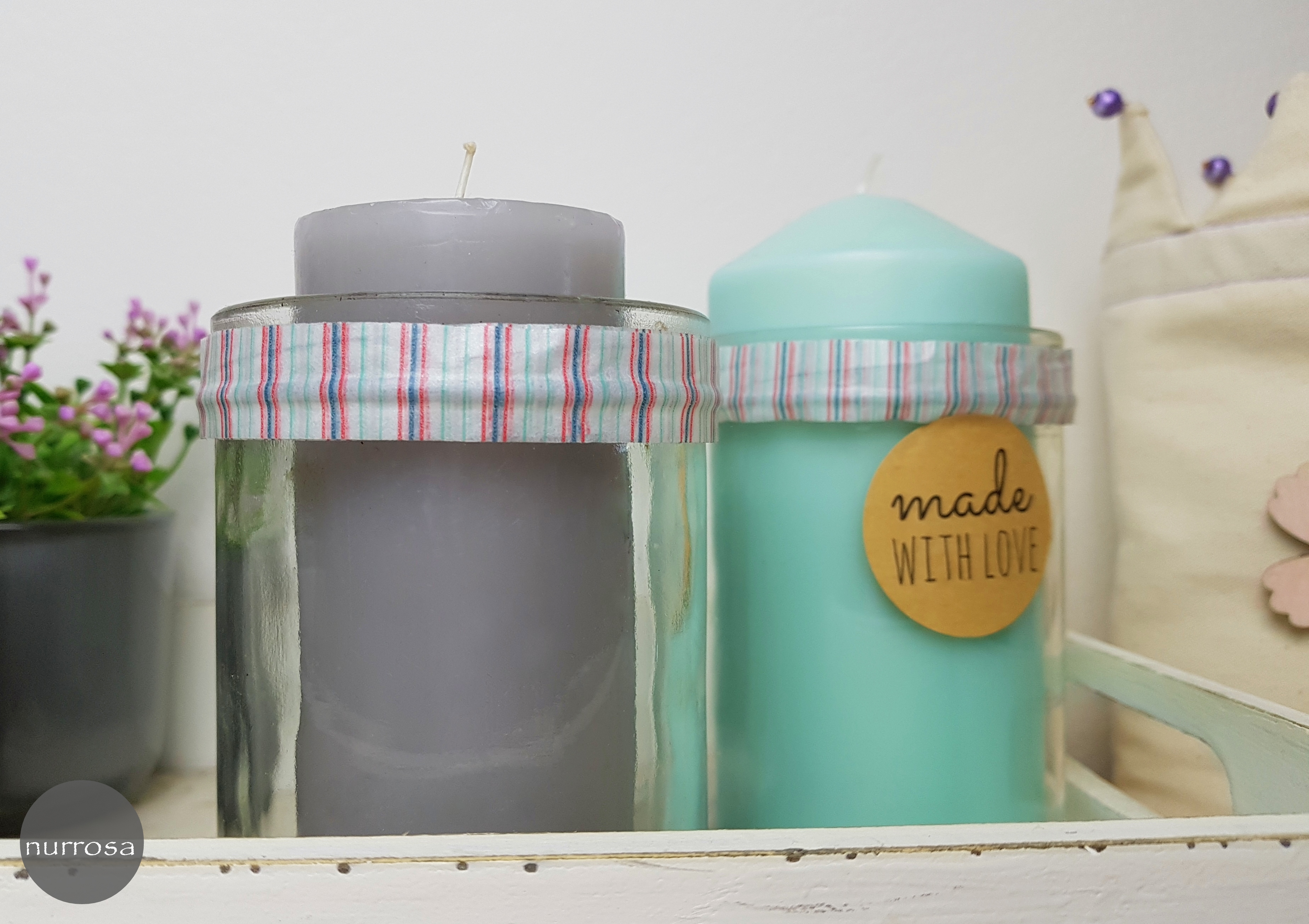 Altglas Upcycling Dekoration Kerzen