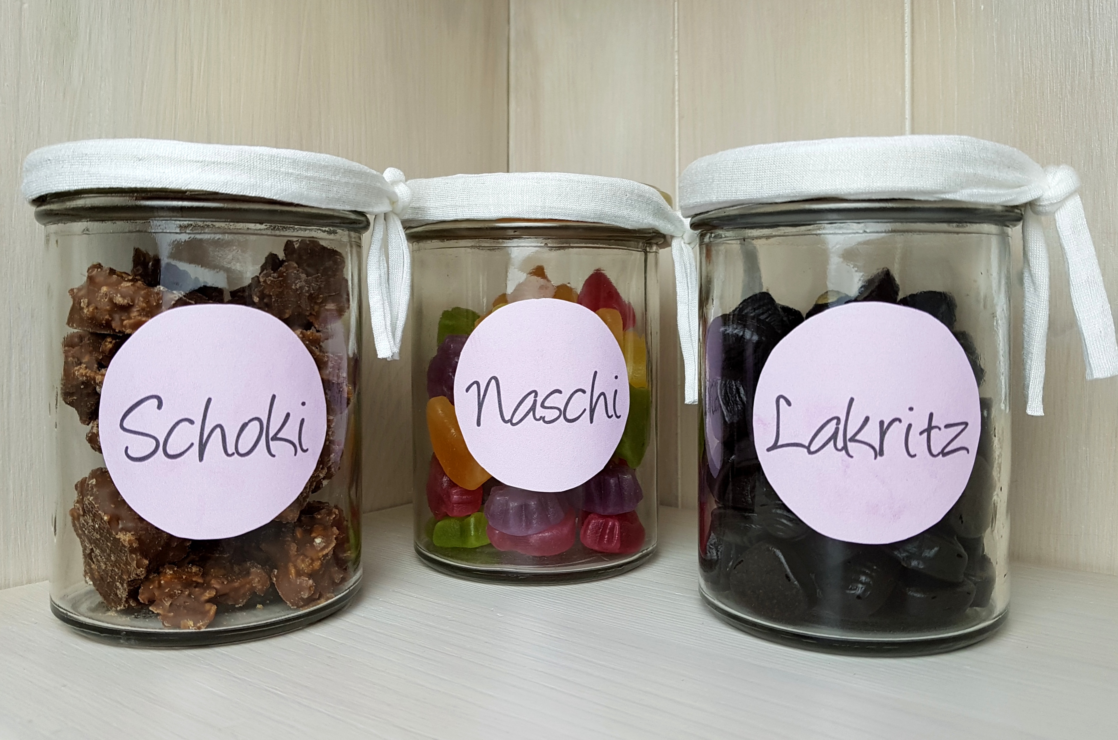 Altglas Upcycling Süssigkeiten Glas Aufbewahrung