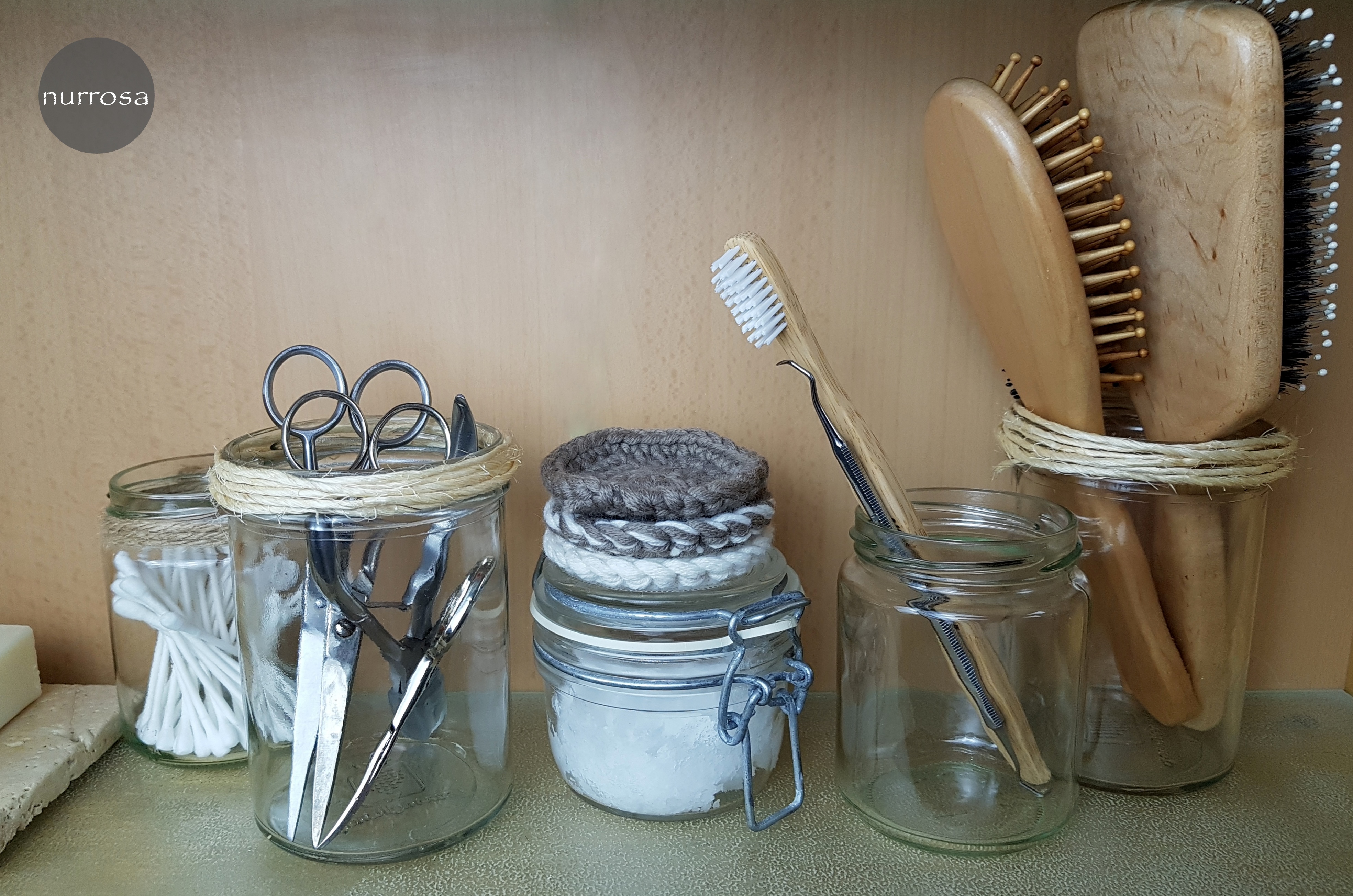 Altglas Upcycling Tipps Badezimmer