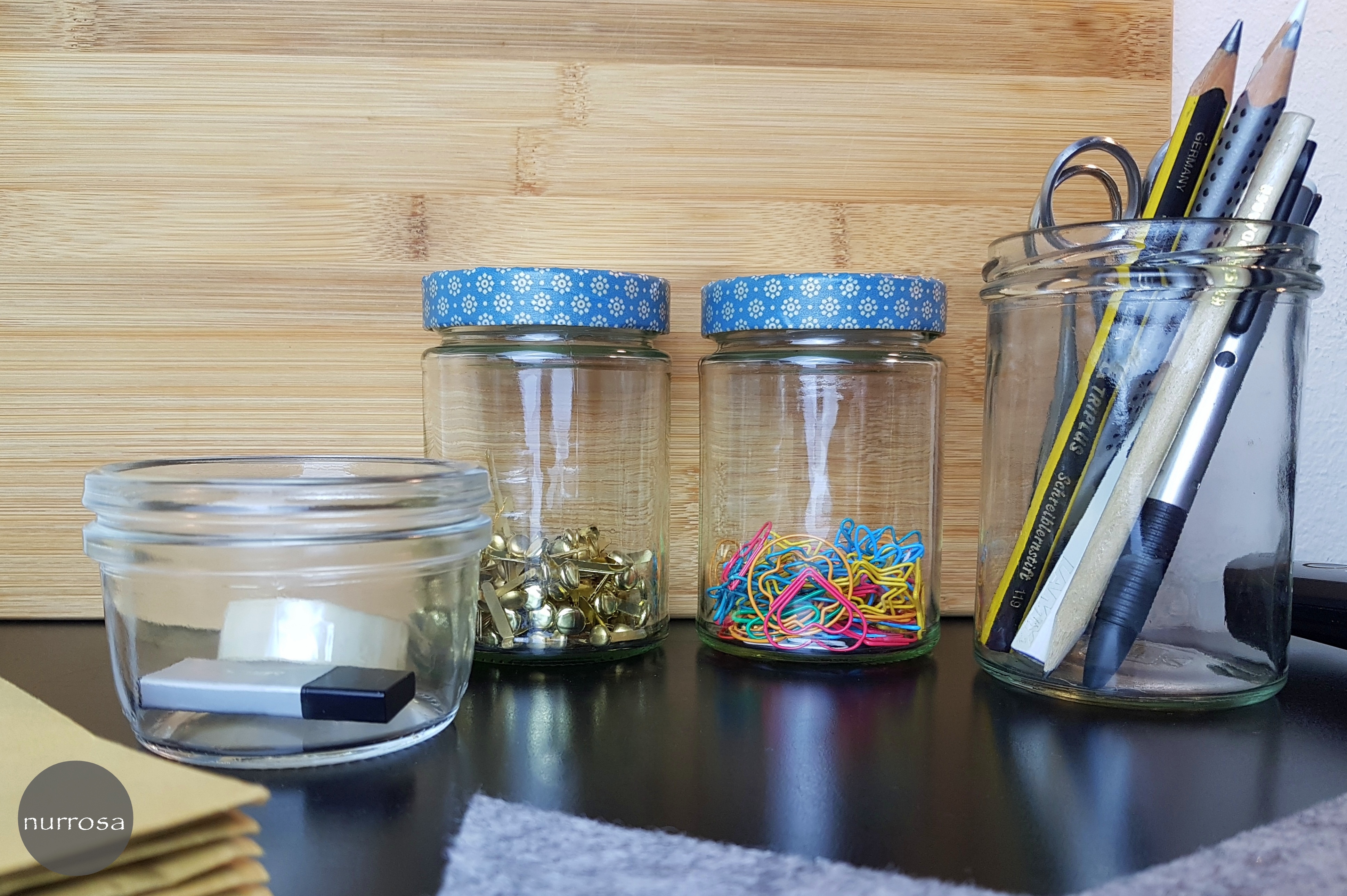 Altglas Upcycling Tipps Büro
