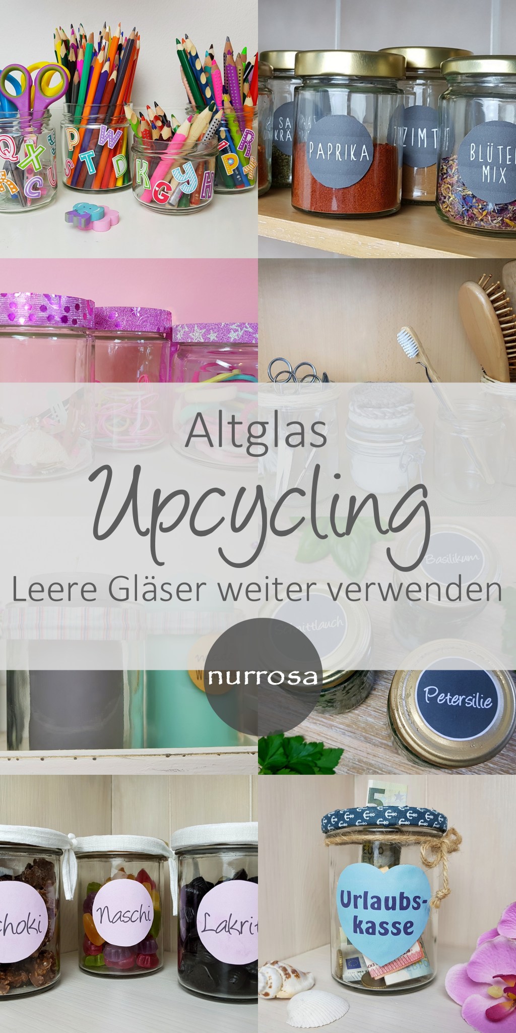 Altglas Upcycling leere Gläser einfach weiter verwenden
