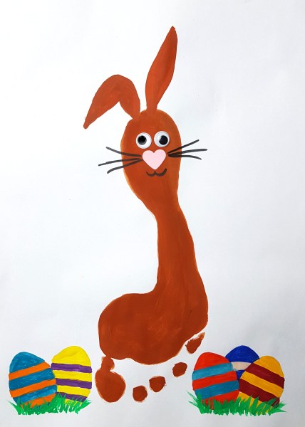 Fußabdruck Hase braun