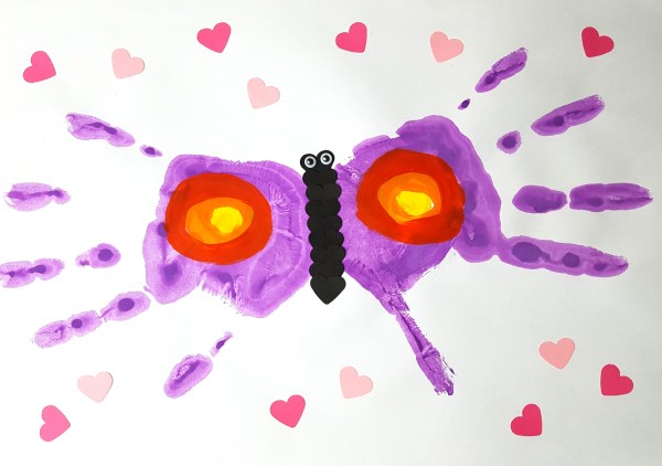 Handabdruck Schmetterling