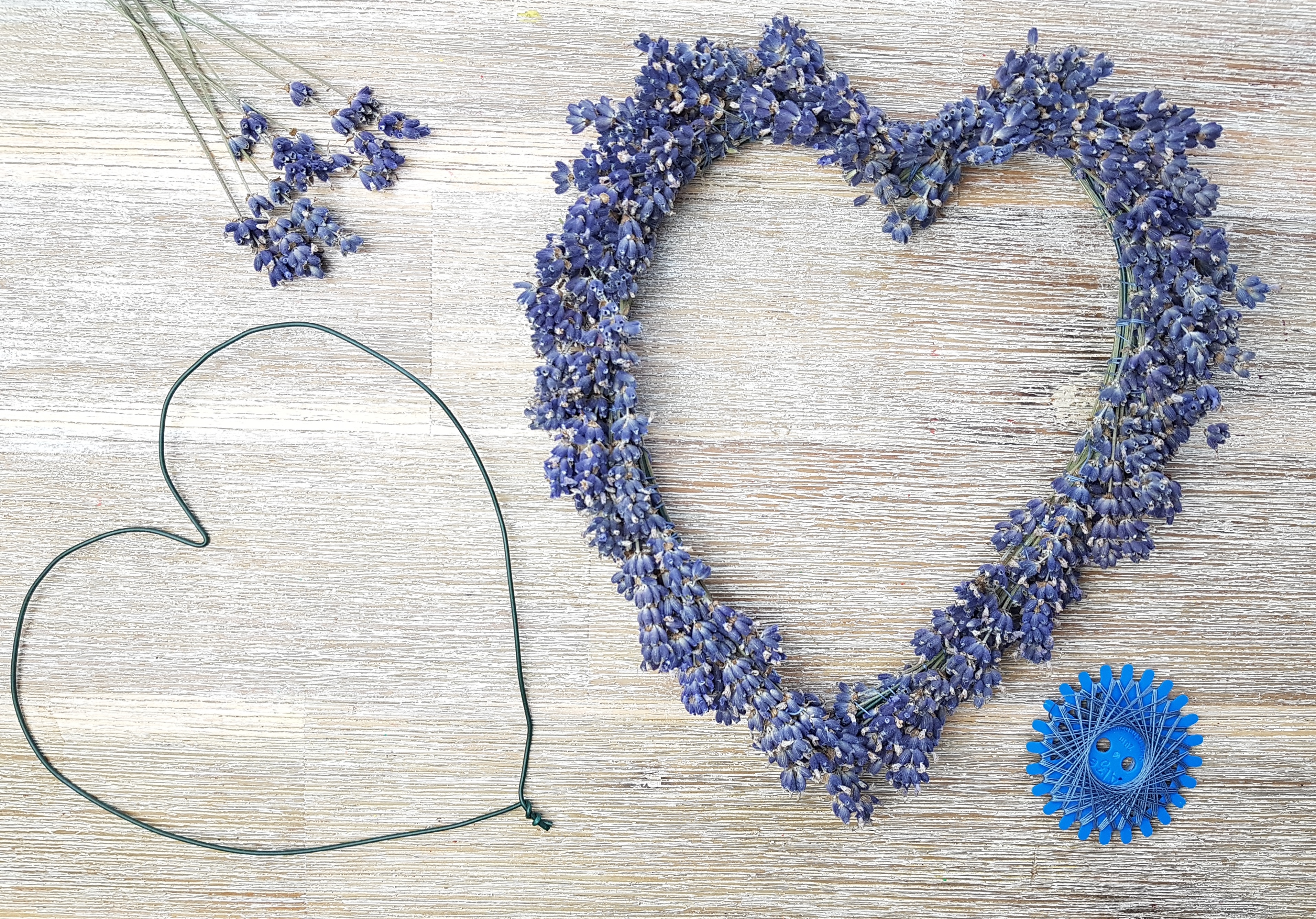 Lavendelherz binden DIY