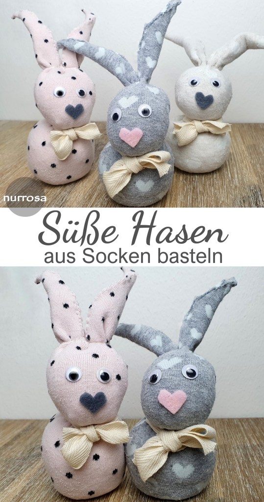 Hasen aus Socken basteln